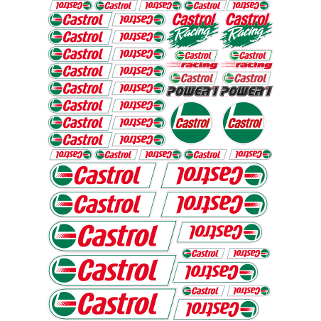 Castrol Racing Aufkleber Set grösse A4