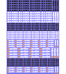 Sanwa Savöx Aufklebersatz grösse A4 auf transparenter Folie