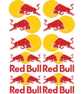 Red Bull gross Aufkleber Set grösse A4