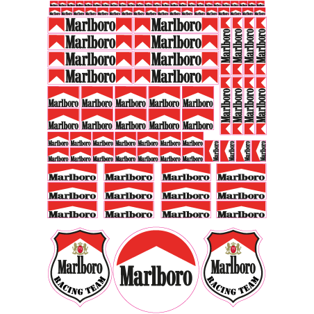 Marlboro Aufkleber Set grösse A4